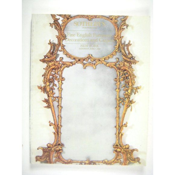 Sotheby's Auction Catalog English Decorations Furniture Carpet New York 1986 - Picture 1 of 7